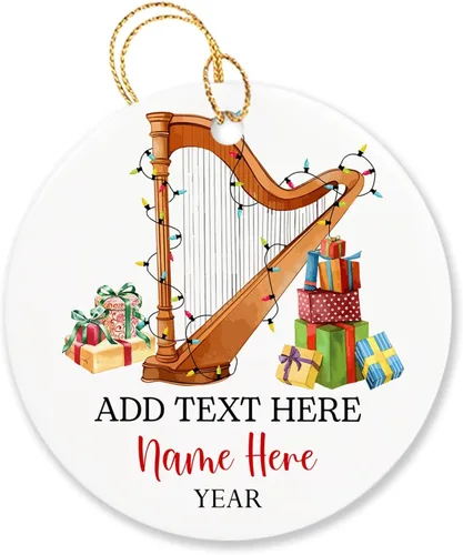 Miniatura 19 de Adorno de Navidad personalizado de acordeonista que toca acordeón, nombre personalizado y año, adorno de Navidad para acordeonista, instrumento