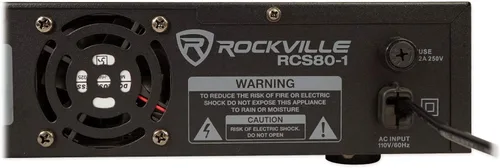 Miniatura 7 de Rockville RCS80-1 60 vatios 70V/100V amplificador comercial/receptor Bluetooth 5.0, compatible con altavoces de 4/8/16 ohmios, USB/SD/FM/RCA/Mic