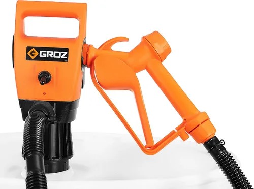 Miniatura 2 de Groz Bomba de tambor eléctrica de 12 V CC para tambores de 55 galones y bolsas IBC, flujo de 4.86 GPM, tubo telescópico ajustable de 33.5-49