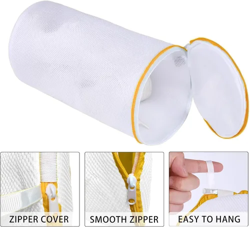 Miniatura 5 de Bolsa para lavadora de zapatos, bolsas de malla para zapatos de lavandería, saco de limpieza de zapatillas de red, protector de calzado en lavadora