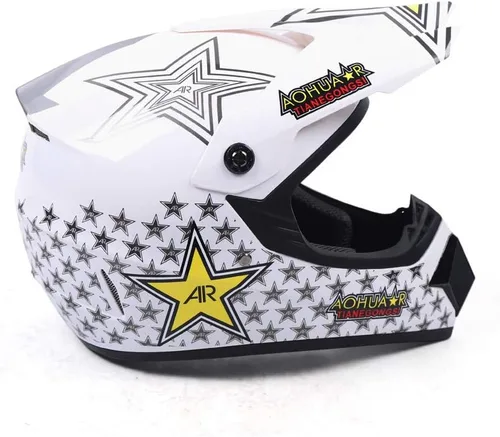 Miniatura 3 de TFCFL DOT - Casco de motocross, unisex, para jóvenes y niños, casco de motocross para todoterreno y cuatrimoto, con gafas y guantes