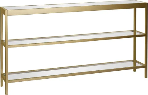 Miniatura 15 de Henn&Hart Mesa de centro rectangular rectangular de 45 pulgadas de ancho en bronce ennegrecido, mesas de centro rectangulares modernas para sala