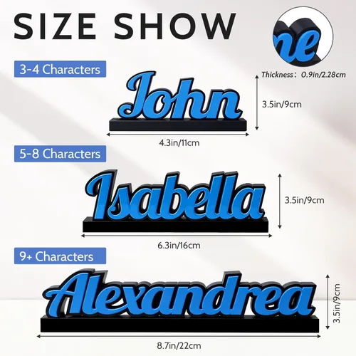 Miniatura 4 de Placa de nombre personalizada para escritorio Placa de nombre de escritorio impresa en 3D personalizada Decoración de oficina para mujeres
