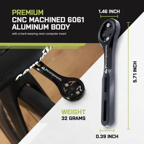 Miniatura 5 de JRC Components Amplitude - Soporte para computadora debajo de la barra compatible con computadoras Garmin Edge Bicicletas de carretera y grava
