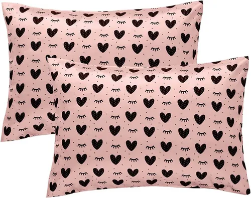 Miniatura 8 de Winmany Paquete de 2 fundas de almohada para niños pequeños, fundas de almohada de satén de seda para bebés de 19.3 x 14.2 in, fundas de almohada