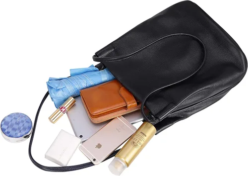 Miniatura 55 de Iswee - Bolsos de cuero genuino, diseño de hombro Hobo, bolsos para mujer