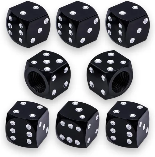 Miniatura 11 de 8 piezas de tapas de vástago de válvula de neumático, tapas de válvula de neumático de acero inoxidable, tapas de válvula de rueda para autos