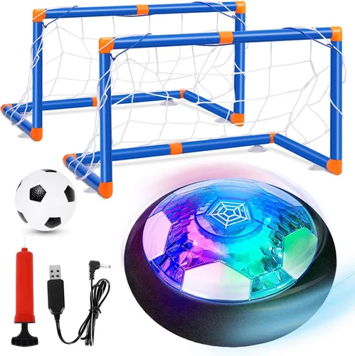 OurHonor Pelotas de Fútbol Flotantes, Juego de 2 en 1 de Fútbol Flotante con Luz Nocturna LED en Forma de Estrella, Juego de Deportes con