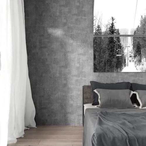 Miniatura 5 de Stickyart Papel de contacto texturizado gris plateado de 36 x 160 pulgadas para gabinetes, papel tapiz de vinilo de hormigón autoadhesivo, encimera