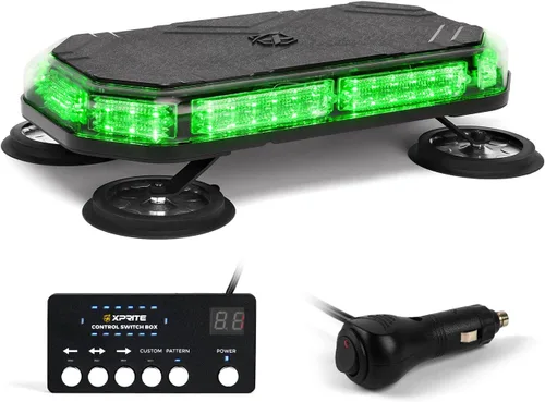 Miniatura 14 de Xprite Barra de Luz Estroboscópica de Emergencia Ámbar para Techo, Luces Intermitentes de Advertencia y Baliza de Seguridad con Panel de Control