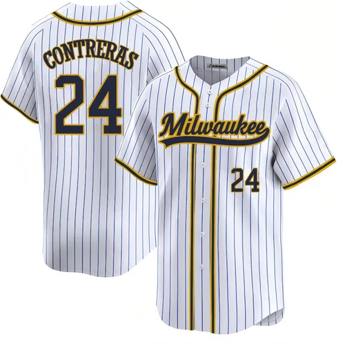 Miniatura 14 de Camiseta cosida de béisbol Milwaukee personalizada para hombres/mujeres/jóvenes para fanáticos de los deportes