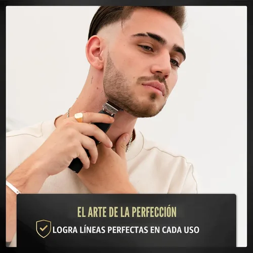 Miniatura 5 de NOVAH Grooming Recortadora de pelo profesional para hombres, recortadora de peluquería inalámbrica en T para barberos
