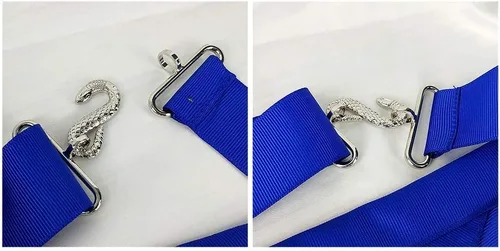 Miniatura 5 de Delantal Masonic Master Mason - Azul Lodge - Tela blanca con bordado