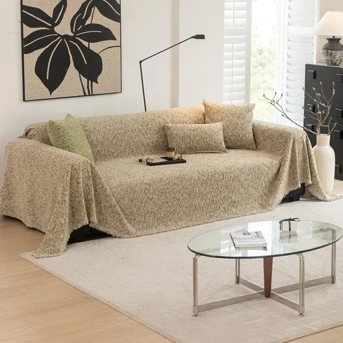 Miniatura 18 de DREAMINGO Fundas de sofá para sofá, estilo bohemio, geométrico y jacquard vintage, de 2 plazas, antideslizante, protector de muebles de felpilla