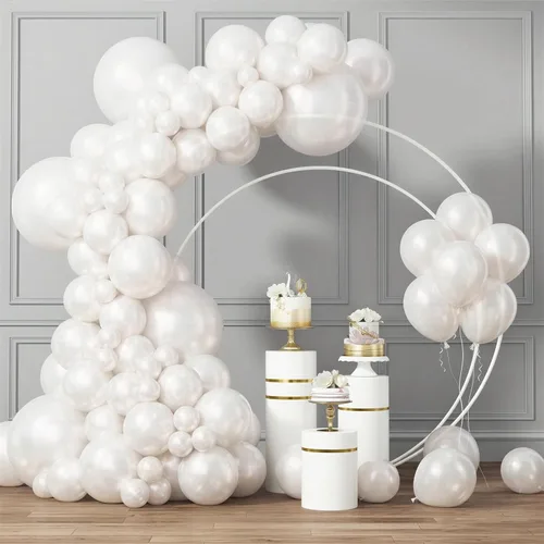 Miniatura 20 de RUBFAC Globos amarillos de diferentes tamaños, 105 piezas de 5/10/12/18 pulgadas, kit de guirnalda de globos amarillos para bodas, baby shower