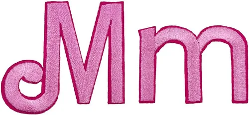Miniatura 21 de Letras cursivas rosa bordadas, parches para planchar, apliques para ropa, vestido, sombrero, vaqueros, costura, alfabeto, letra (Aa-Zz), accesorio Bb