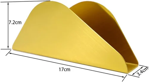 Miniatura 2 de Vertical Stainless Steel Napkin Holder Gold Freestanding Tissue Dispenser Sturdy Napkin Storage Rack for Restaurant Table and Home Kitchen Use