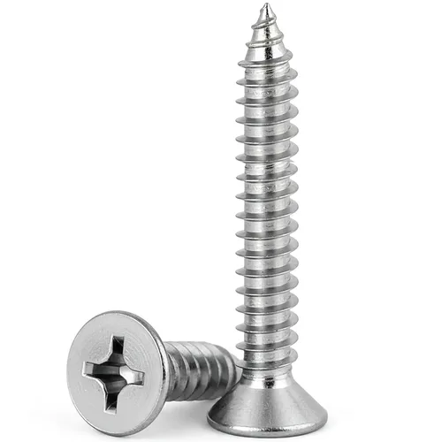Miniatura 17 de Kit de tornillo y anclaje de madera #4 (420 piezas) – Tornillos autorroscantes Phillips de cabeza plana de acero inoxidable 304 para muebles