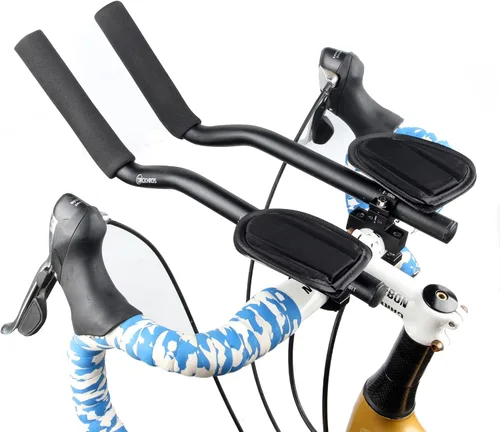 Miniatura 5 de Barras Aerodinámicas para Bicicleta de Aleación de Aluminio Barra de Reposabrazos para Bicicleta de Carretera Carreras de Bicicletas TT Manillar