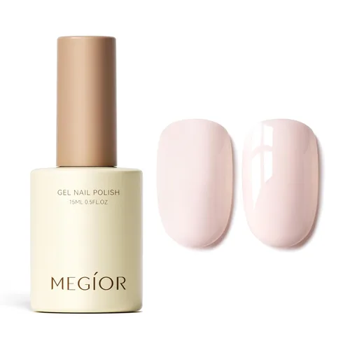 Miniatura 12 de MEGIOR Esmalte de uñas de gel blanco de 0.5 fl oz, color blanco antiguo, secado con luz UV, esmalte de gel francés, arte de uñas, salón de manicura