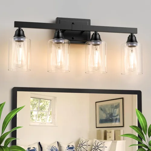 Miniatura 12 de VOLISUN Accesorios de iluminación de baño de níquel cepillado, 3 luces de cambiador de baño sobre espejo, luces de cambiador modernas para baños