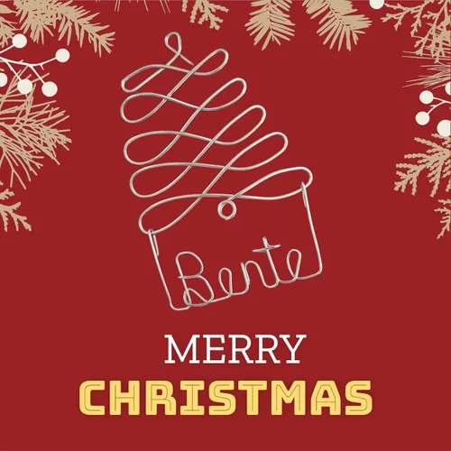 Miniatura 9 de Adornos de Navidad personalizados, árbol plateado, dorado o rojo con cualquier nombre, etiqueta de nombre de regalo, adorno de nombre personalizado