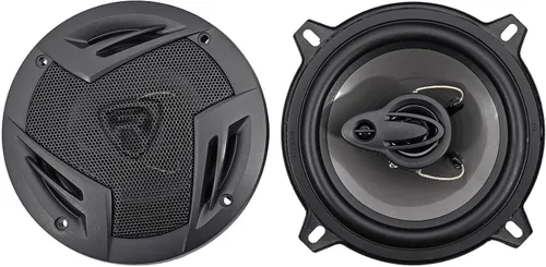 Rockville RV5.3A - Altavoces de coche de 3 vías de 5.25 pulgadas, 600 W, 4 ohmios, woofer de polipropileno, envolvente de goma de butilo, con