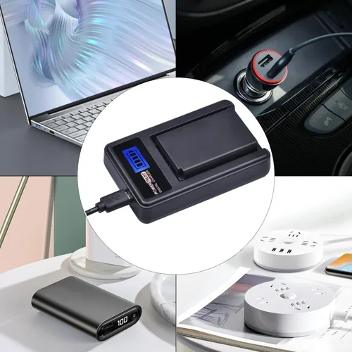 Miniatura 3 de Paquete de 2 baterías de cámara EN-EL20 EN-EL20a y cargador USB LCD para cámaras NIKON 1 J1 J2 J3 S1 AW1