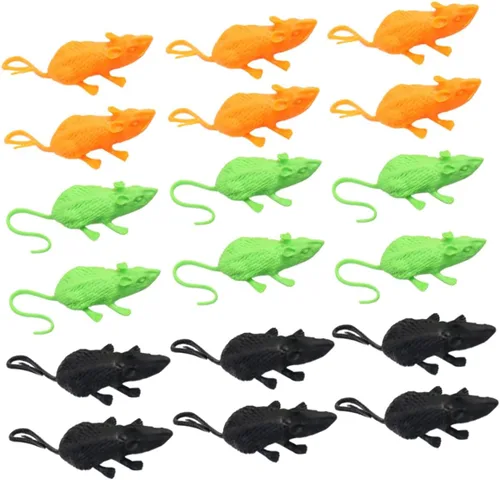 Milisten 18pcs Realistic Prank Mice for Halloween Decorations Soft Artificial Rats for Indoor and Outdoor Use Creepy Mouse Props for Parties and