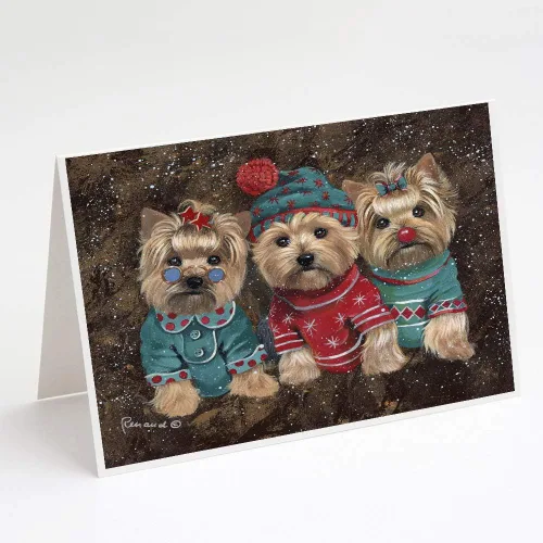 Miniatura 293 de Caroline's Treasures PPP3013GCA7P - Tarjetas de felicitación y sobres para mascotas de Basset Hound Teacher, paquete de 8 tarjetas en blanco