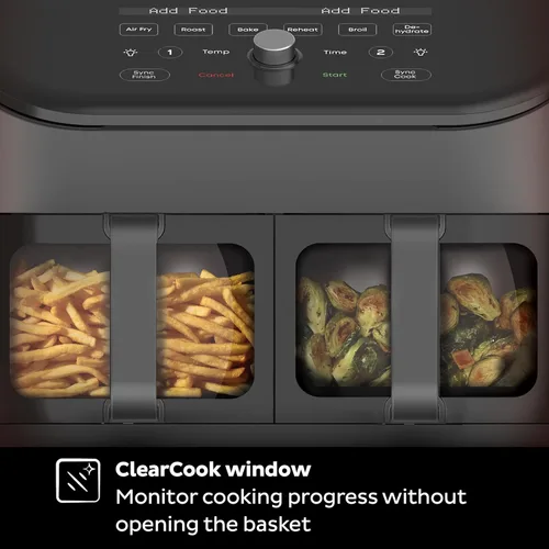 Miniatura 4 de Freidora de aire Instant Pot Vortex Plus XL 8QT ClearCook, ventanas transparentes, programación personalizada, funciones 8-en-1 que crujen, asan