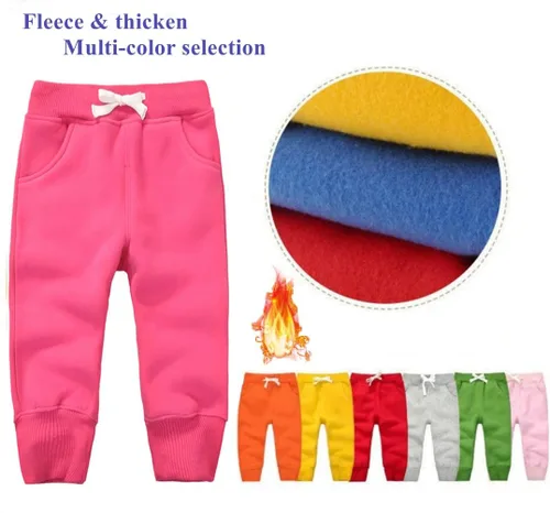 Miniatura 3 de CuteOn Unisex Toddler Jogger Pants Kids Cotton Elastic Waist Winter Baby Sweatpants Pants 1-5Years