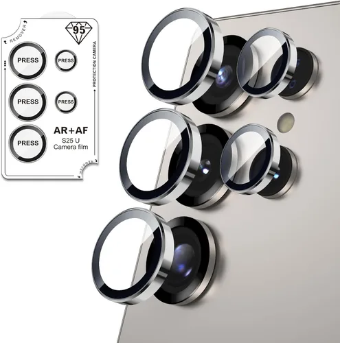 Miniatura 13 de Bling - Protector de lente de cámara para Samsung Galaxy S22 Ultra solamente, cubierta de anillo de lente de ajuste completo con película de Negro