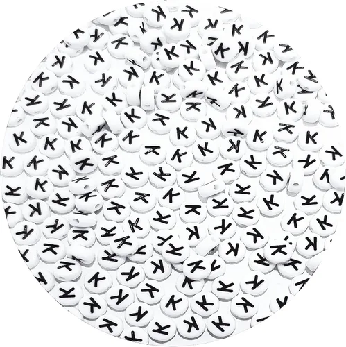 Miniatura 9 de Cuentas cuadradas de letras acrílicas de 0.236 x 0.236 pulgadas, cuentas A del alfabeto para pulseras, joyería, llavero DIY, 100