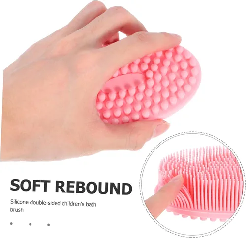 Miniatura 3 de Ipetboom Cepillo de baño sensorial de silicona para niño y niña, exfoliante de doble cara, peine de masaje suave para estimulación táctil