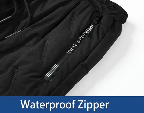 Miniatura 6 de Mens Sherpa Lined Sweatpants Thick Winter Pants Warm Jogger for Snowsport, Outdoor, Snow Cleaning, Work