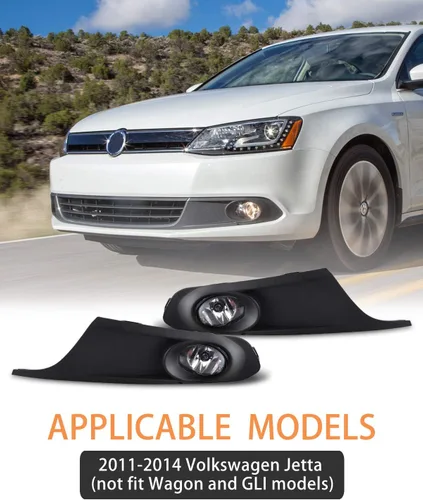 Miniatura 2 de Faros antiniebla para Volkswagen Jetta 2011-2014 (no compatible con Wagon, modelos GLI) 2 piezas OEM faros antiniebla de repuesto