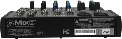 Miniatura 4 de Mackie Mix8 Mezclador compacto de 8 canales construido con un paquete de chasis de metal duradero con Rockville RCXFM20E-B cable de micrófono XLR