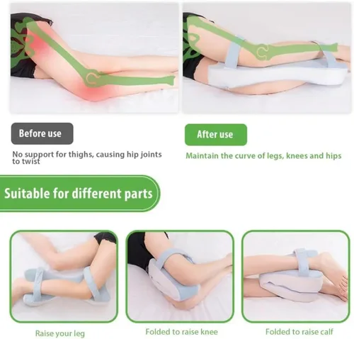 Miniatura 5 de Almohada de espuma viscoelástica para dormir, soporte para piernas y rodillas para embarazo, dolor de espalda, cadera y ciática, ideal para dormir
