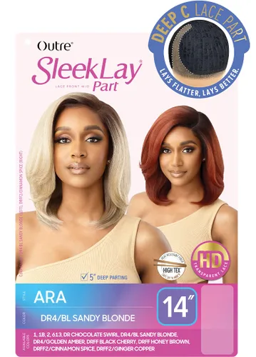 Miniatura 2 de Outre SleekLay Part HD Deep-C encaje parte frontal peluca Ara (DRFF cereza negra)