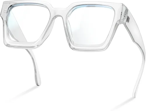 Miniatura 9 de livho Marco de gafas de gran tamaño para mujer y hombre, lentes rectangulares de moda para computadora, marco elegante *Tortuga de coco