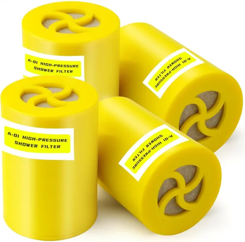 Miniatura 9 de A-01 Filtro de ducha de repuesto compatible con cabezal de ducha y filtro de ducha filtrado Afina, para agua dura, elimina el cloro y otras