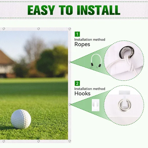 Miniatura 6 de Aikeec - Pantalla de impacto para simulador de golf: Pantalla de impacto de golf de 7 mm de espesor para entrenamiento en interiores/hogar/garaje