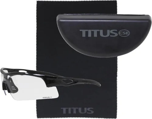 Miniatura 20 de TITUS G20 Gafas de seguridad para todos los deportes, protección para motocicletas, compatibles con ANSI Z87+ Marco negro - Lente ahumado - Con bolsa