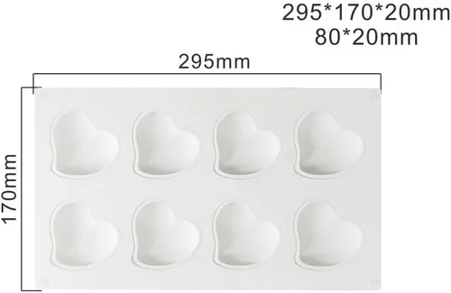 Miniatura 3 de Molde de silicona para chocolate con forma de corazón, accesorios para tartas, moldes de cocina, cubitos de hielo, galletas, pastelería, molde