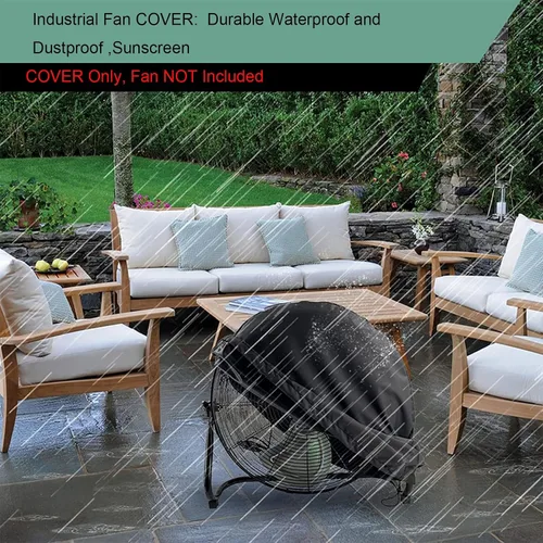 Miniatura 6 de Cubierta de ventilador de piso industrial, cubierta de ventilador impermeable y a prueba de polvo, apta para la mayoría de ventiladores de piso