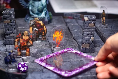 Miniatura 3 de Arcknight Plantillas AOE de efectos de hechizos de mazmorras y dragones, accesorios DND, juego completo de marcadores de área de efecto para D&D 5E