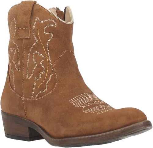 Miniatura 2 de Dingo Botas de gamuza Daisy Mae para mujer, tacón bajo, 1-2 pulgadas, color marrón