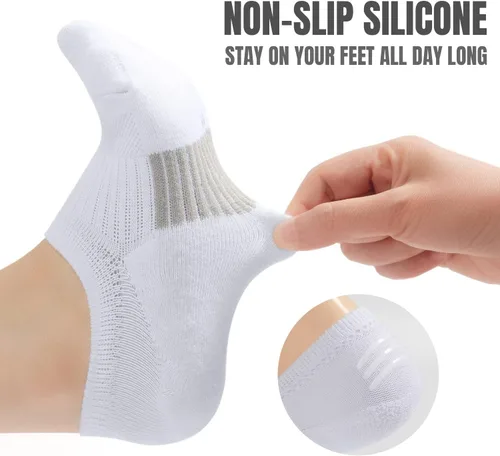 Miniatura 5 de Calcetines invisibles para mujer, acolchados, de corte bajo, atléticos, ocultos, para tenis, tobillos, calcetines invisibles para correr, 46 pares