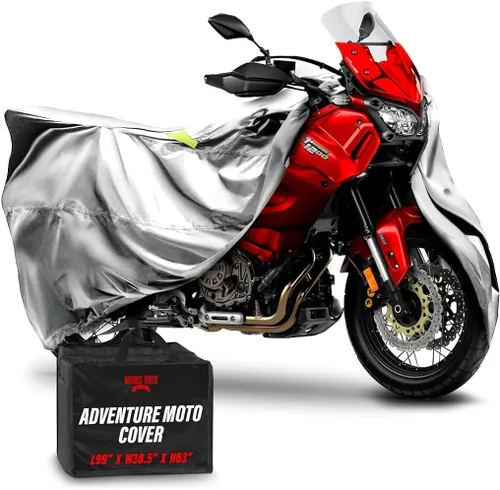 Miniatura 21 de Cubierta de protección para motocicleta de la marca Badass Motogear, con rayas reflectantes de seguridad nocturnas, escudos de calor, con badass